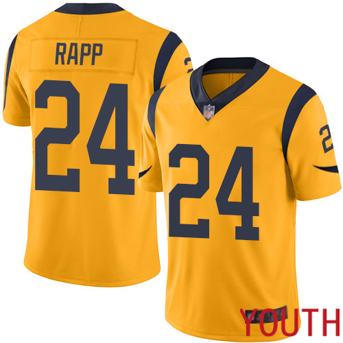 Los Angeles Rams Limited Gold Youth Taylor Rapp Jersey NFL Football #24 Rush Vapor Untouchable